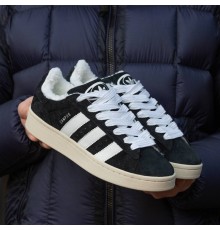 Зимові Adidas Campus Winter на хутрі  black\white