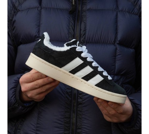 Зимові Adidas Campus Winter на хутрі  black\white