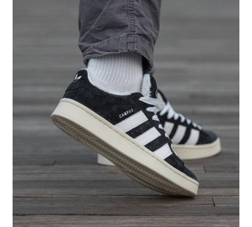 Зимові Adidas Campus Winter на хутрі  black\white