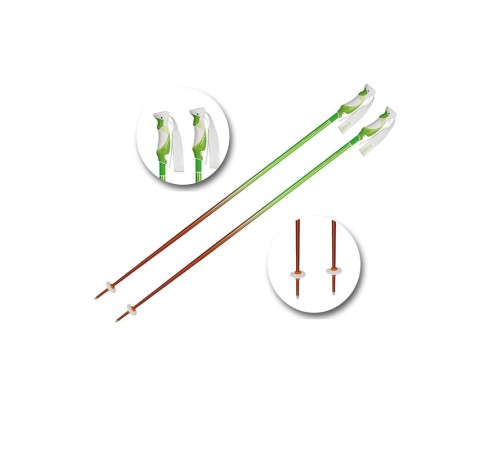 Палиці гірськолижні Komperdell Rebellution 2 Ski Poles 120 см (18 мм) Tone Green/Orange (1329201-48-120)