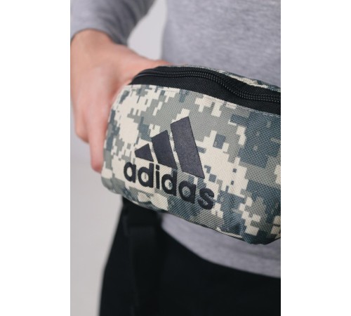 Бананка Adidas сірий піксель