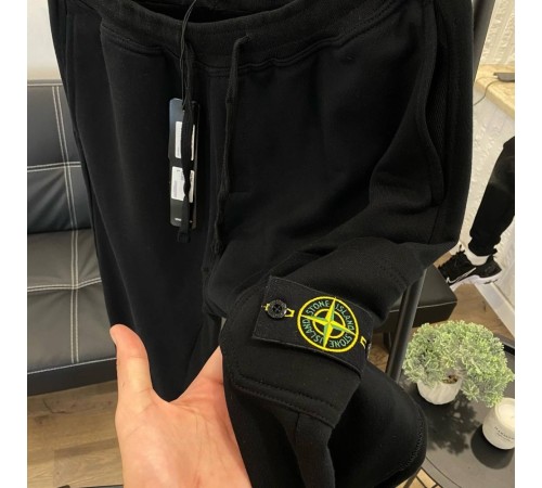 Штани  на флісі Stone Island Utility Track чоловічі чорні