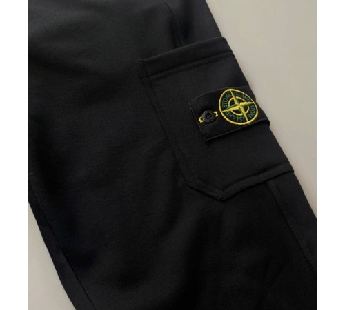 Штани  на флісі Stone Island Utility Track чоловічі чорні