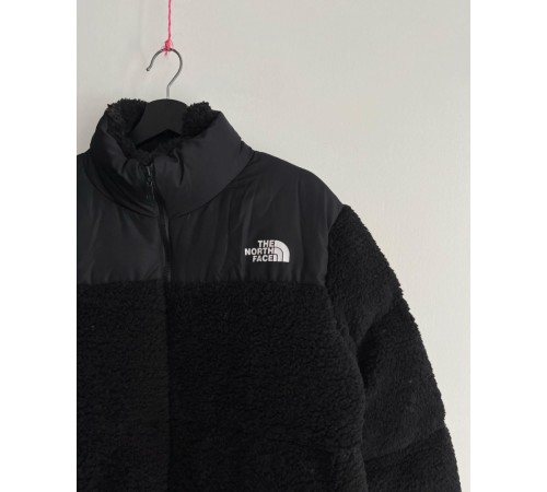 Куртка зимняя унисекс Тедди в стиле The North Face черная