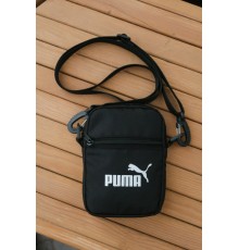 Барсетка чорна small  Puma білий логотип