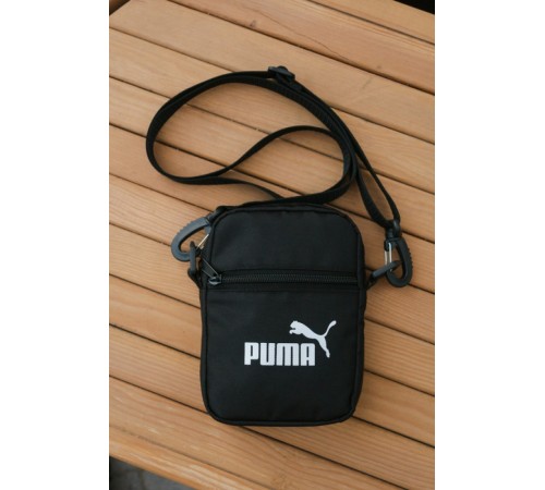 Барсетка чорна small  Puma білий логотип