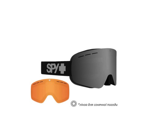 Маска гірськолижна з додатковою лінзою Spy+ Mainstay Snow Goggles Mask S3 + S1 Black (2622079)