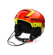 Шолом гірськолижний з металевим захистом підборіддя Briko Slalom (54 cм) Orange F Yellow FL (2002JMO-54)