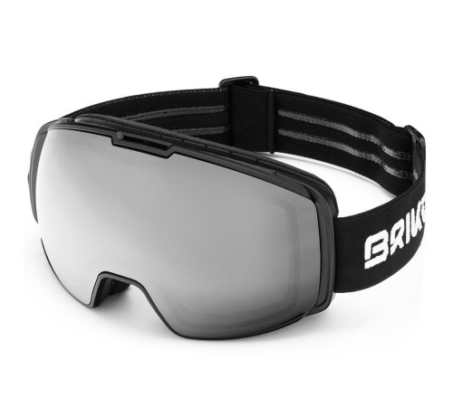 Маска гірськолижна Briko Kili Free Fighter 7.6 OTG Cat.S2 Matt Black/Silver Mirror (21118SW)