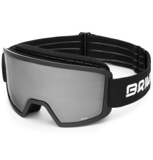 Маска гірськолижна Briko 7.7 FIS HD Race Cat.S2 Matt Black(Brown Base)/Silver Mirror (251152W-BL)