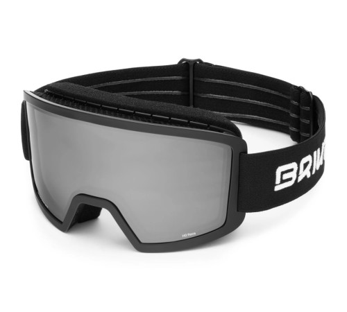 Маска гірськолижна Briko 7.7 FIS HD Race Cat.S2 Matt Black(Brown Base)/Silver Mirror (251152W-BL)