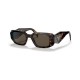 Сонцезахисні окуляри Prada PR 17WS 2AU8C1 Tortoise Plastic Rectangle Sunglasses Brown Lens