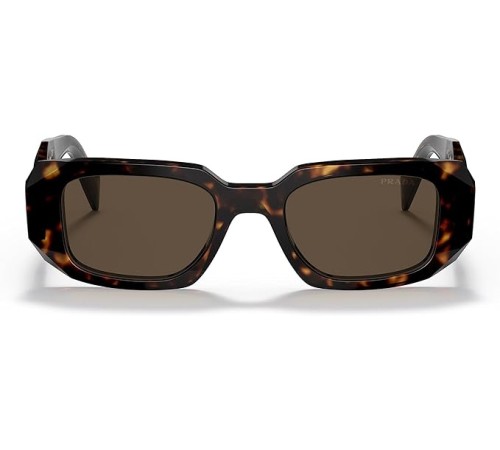 Сонцезахисні окуляри Prada PR 17WS 2AU8C1 Tortoise Plastic Rectangle Sunglasses Brown Lens