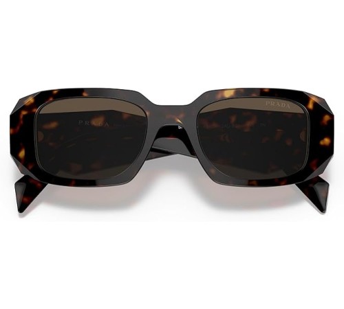 Сонцезахисні окуляри Prada PR 17WS 2AU8C1 Tortoise Plastic Rectangle Sunglasses Brown Lens