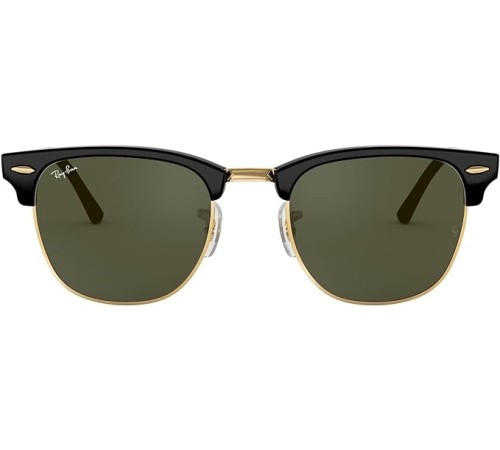 Сонцезахисні окуляри Ray-Ban RB3016 W0365 Clubmaster Square Sunglasses Black on Gold/G-15 Green 51mm