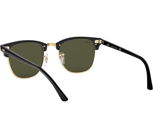 Сонцезахисні окуляри Ray-Ban RB3016 W0365 Clubmaster Square Sunglasses Black on Gold/G-15 Green 51mm