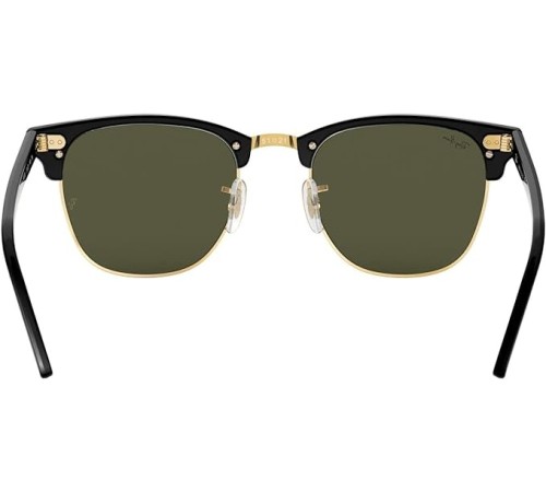 Сонцезахисні окуляри Ray-Ban RB3016 W0365 Clubmaster Square Sunglasses Black on Gold/G-15 Green 51mm