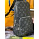 Мужская Сумка Louis Vuitton Avenue Sling Monogram Eclipse s040-2 Черный