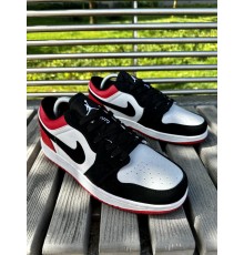 Кроссовки Nike Air Jordan 1 low (black/white/red)