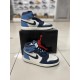 Кроссовки Nike Air Jordan 1 (blue / white) (ТОП качество)