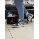 Кроссовки Nike Air Jordan 1 (blue / white) (ТОП качество)