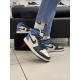 Кроссовки Nike Air Jordan 1 (blue / white) (ТОП качество)