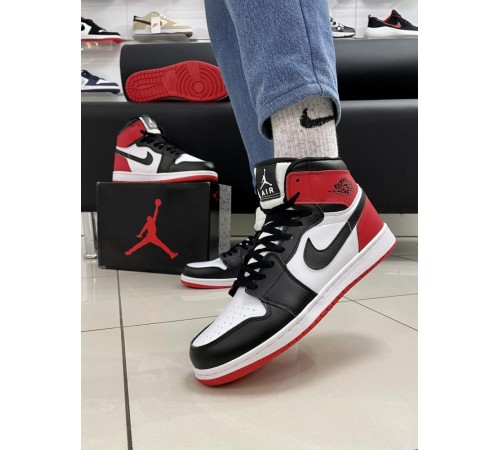 Кроссовки Nike Air Jordan 1 RED /white/black (ТОП качество)