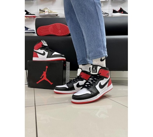 Кроссовки Nike Air Jordan 1 RED /white/black (ТОП качество)