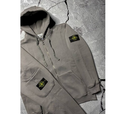 Спортивний костюм сірий зимовий Stone Island cірий