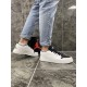 Кроссовки Nike Air Jordan 1 low, белые с чёрным носком