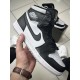 Кроссовки высокие Nike Air Jordan 1 (black white gray)