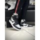 Кроссовки высокие Nike Air Jordan 1 (black white gray)