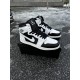 Кроссовки высокие Nike Air Jordan 1 (white / black)