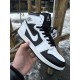 Кроссовки высокие Nike Air Jordan 1 (white / black)