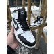 Кроссовки высокие Nike Air Jordan 1 (white / black)