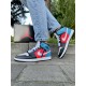 Кроссовки Nike Air Jordan 1 (белый\красный\синий\голубой)