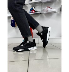 Зимние кроссовки Nike Air Jordan 4 Retro (black / white)