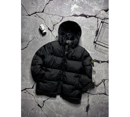 Куртка мужская зимняя черная Stone Island