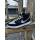 Кроссовки высокие Nike SB Dunk (черные с серым)