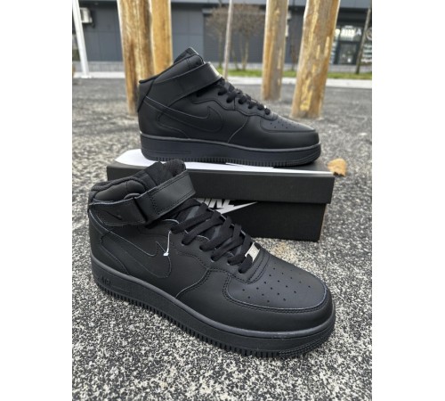 Зимние кроссовки Nike Air Force ЛИЦЕНЗИЯ (black)