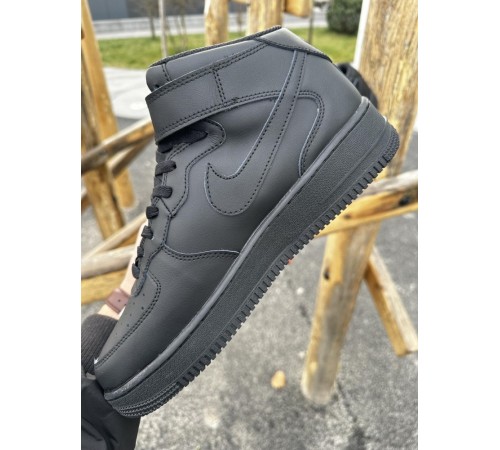 Зимние кроссовки Nike Air Force ЛИЦЕНЗИЯ (black)