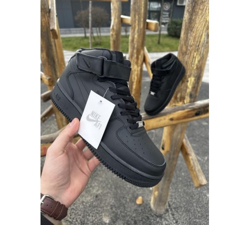 Зимние кроссовки Nike Air Force ЛИЦЕНЗИЯ (black)