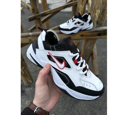 Кроссовки зимние с флисом Nike M2K Monarch (white & red)