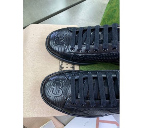 Кроссовки Gucci Ace с тиснением GG черные ob385