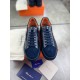 Кроссовки Santoni Blue из натуральной кожи ob389