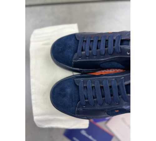 Кроссовки Santoni Blue из натуральной кожи ob389