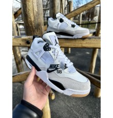 Кроссовки Nike SB Air Jordan Retro 4 (білі)