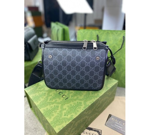 Мессенджер черный Gucci GG Interlocking c782