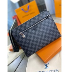 Клатч серый Louis Vuitton Kasai Damier Graphite c770