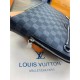 Клатч серый Louis Vuitton Kasai Damier Graphite c770